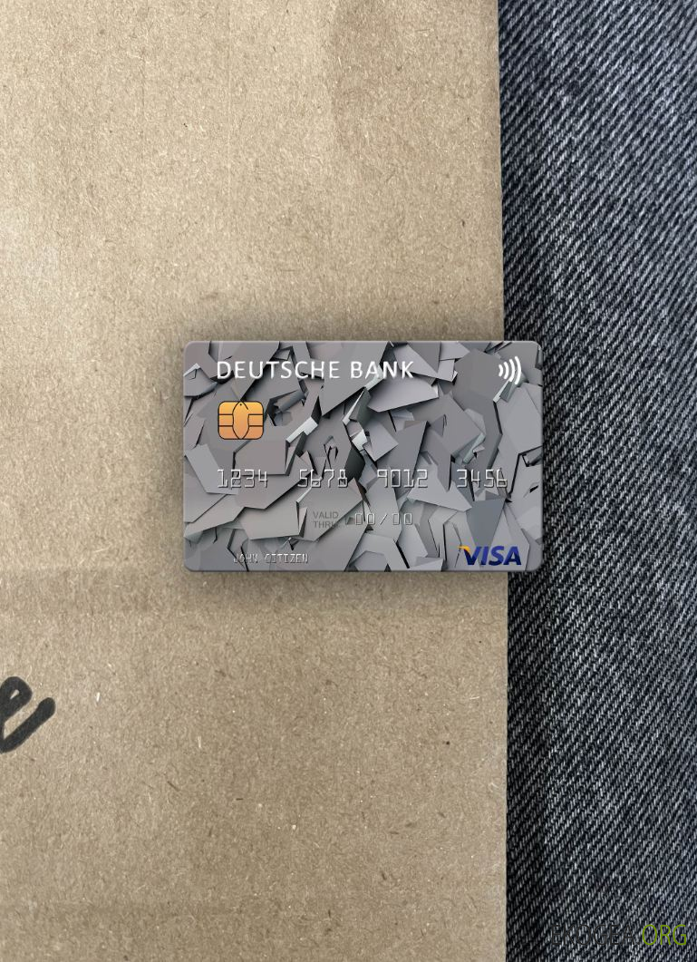 Photolook de la carte visa USA Deutsche Bank avant